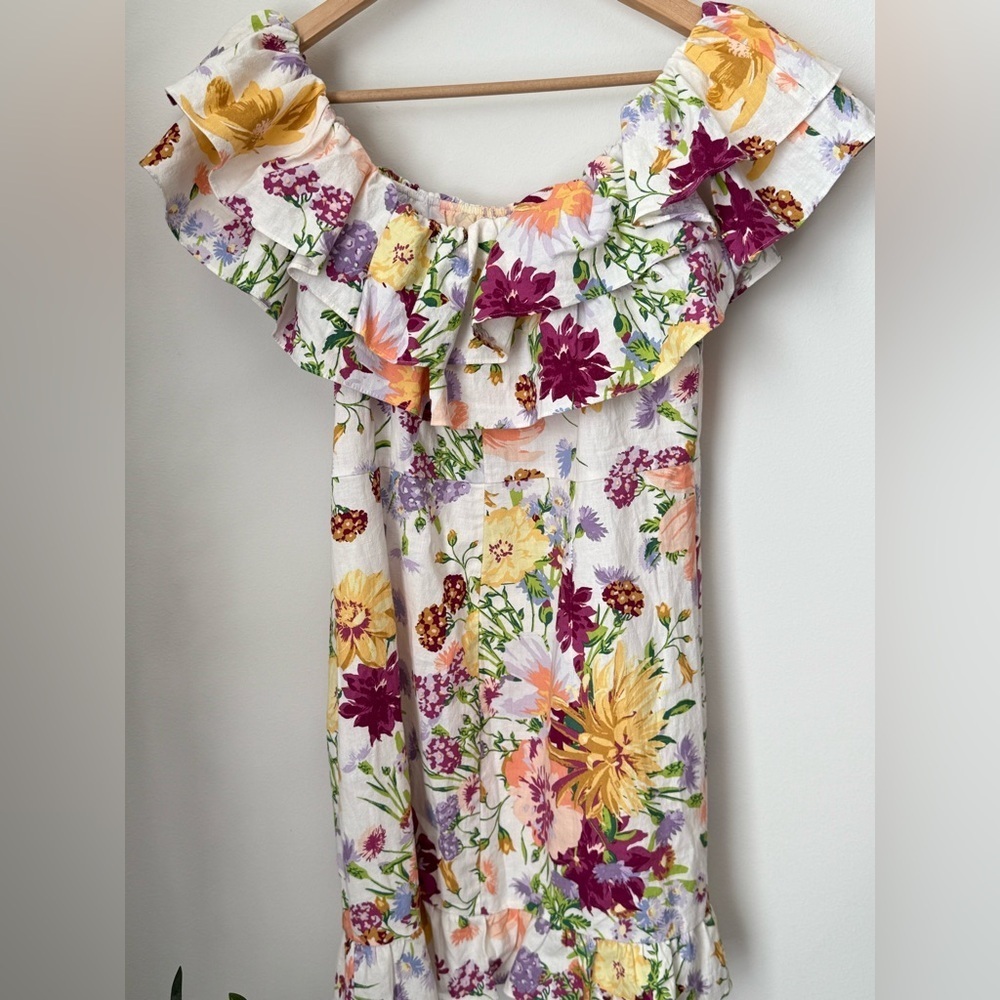 H&M Floral Ruffle Off-Shoulder Dress - Picture 6 of 9